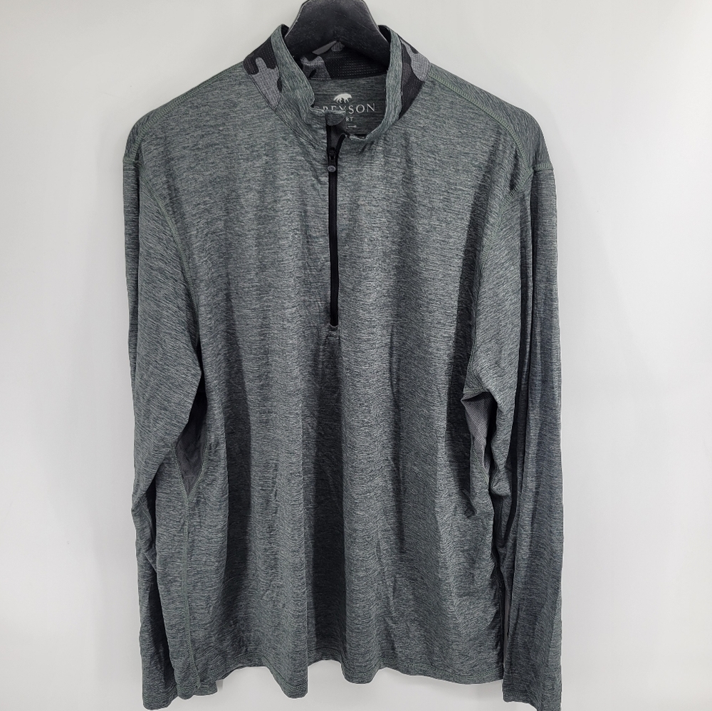 Greyson Heather Gray Quarter-Zip Pullover Size XL